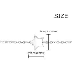 AUBE JEWELRY Hypoallergenic 925 Sterling Silver Dainty Star Bracelet for Women