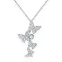 AOBOCO Sterling Silver Butterfly Necklace Embellished with Crystals from Austria & Cubic Zirconia, 18'' + 2'' O-chain, Fine Anniversary Birthday Jewelry Gifts for Women - Dancing Butterfly Series AOBOCO Sterling Silver Butterfly Necklace Embellished with Crystals from Austria & Cubic Zirconia, 18'' + 2'' O-chain, Fine Anniversary Birthday Jewelry Gifts for Women - Dancing Butterfly Series