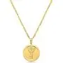 18K Gold Divine Child Medallion Pendant in 18K Gold 2MM Singapore Chain Necklace -18'' 18K Gold Divine Child Medallion Pendant in 18K Gold 2MM Singapore Chain Necklace -18''