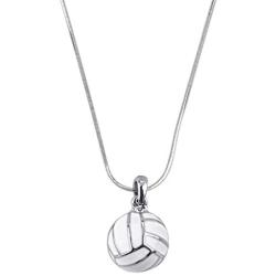 Lux Accessories Volleyball Sport Pendant Charm Necklace Sport Voleyball Volley