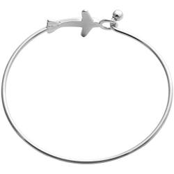 NOUMANDA Easy Open Gold Silver and Rose Gold Airplane Hook Bangle Cuff Jewelry