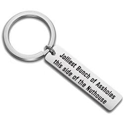HOLLP Christmas Vacation Keychain Gift Jolliest Bunch of Assholes This Side of The Nuthouse National Lampoons Christmas Vacation Gift