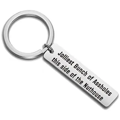 HOLLP Christmas Vacation Keychain Gift Jolliest Bunch of Assholes This Side of The Nuthouse National Lampoons Christmas Vacation Gift