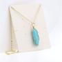 BOUTIQUELOVIN Hexagonal Natural Quartz Stone Pendant Healing Crystal Full Wire Wrap Gemstone Necklace for Women