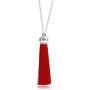 Tassel Necklace for Women Girls , Bohemian Silk Velvet Tassel Sweater Chain Long Pendant Necklace Autumn and Winter Jewelry