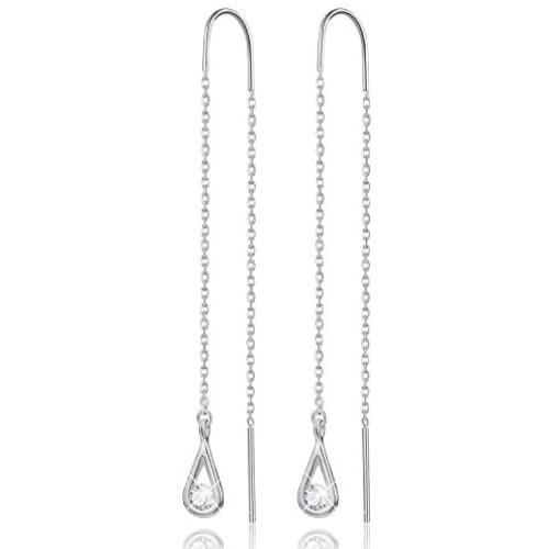 ✦Gifts for Mothers Day✦18K Gold Plating 925 Sterling Silver CZ Hollow Teardrop Dangle Earrings Cubic Zirconia Circle Hypoallergenic Earrings Jewelry for Women and Girls