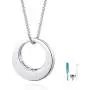 Sterling Silver Circle of Life Urn Necklaces for Ashes Cremation Jewelry Eternity Heart Urn Pendant Necklace for women