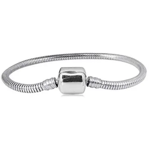 SBI Jewelry Stainless Steel Charm Bracelets for Bead Charms Snake Chain for Women Girls Birthday Gift SBI Jewelry Stainless Steel Charm Bracelets for Bead Charms Snake Chain for Women Girls Birthday Gift