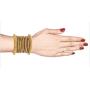 Efulgenz Boho Vintage Antique Gypsy Tribal Indian Oxidized Gold Plated Crystal Bracelets Bangle Set Jewelry