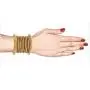 Efulgenz Boho Vintage Antique Gypsy Tribal Indian Oxidized Gold Plated Crystal Bracelets Bangle Set Jewelry