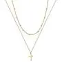CHESKY 14K Gold Plated Dainty Layered Cross Figaro Chain Necklace Minimalist Sunflower Pendant Necklace Cubic Zirconia Evil Eye Choker Handmade Jewelry for Women CHESKY 14K Gold Plated Dainty Layered Cross Figaro Chain Necklace Minimalist Sunflower Pendant Necklace Cubic Zirconia Evil Eye Choker Handmade Jewelry for Women