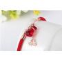 Bib Jewelry Lucky Money Bag Red Bracelet 14K Gold-Plated Fashion Elegant Woman Gift Rose Gold Color Titanium Steel Jewelry Friendship Inspirational Red String Bracelet