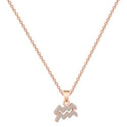Zodiac Sign Necklace CZ Horoscope Zodiac 12 Constellation Pendant Necklace Birthday Gift for Women Astrology Jewelry