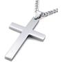 Jstyle Jewelry Mens Simple Cross Necklace Stainless Steel Pendant for Women 24 Inch