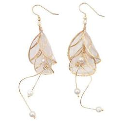 Lightweight Gold Dangle Earrings Pack- Cute Wing Drop Earrings For Women Girls