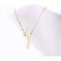 AOLO Initial Necklace 26 Letters from A-Z Stainless Steel Silver and Gold Color