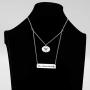 G-Ahora Stitch Necklace Ohana Necklace Hibiscus Jewelry Stitch Charm Gift for Family Mom Sister Best Friends(Stitch NL)