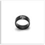 Xusamss Punk Rock Plated Black Stainless Steel Animal Dragon Totem Smooth Ring