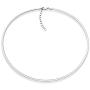 MiaBella 925 Sterling Silver Italian 2mm or 2.5mm Solid Dome Omega Link Chain Necklace for Women 16+2 Adjustable Length Made in Italy