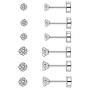 6 Pairs 20G Stainless Steel Tiny Cartilage Ear Piercing Stud Earrings Round Cubic Zirconia Earring Barbell Tragus CZ Diamond Small Studs Earrings Set For Men Gils Women Flat Screw On Back Jewelry Gifts Birthday Bff Daughter Pack 2mm 3mm