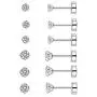 6 Pairs 20G Stainless Steel Tiny Cartilage Ear Piercing Stud Earrings Round Cubic Zirconia Earring Barbell Tragus CZ Diamond Small Studs Earrings Set For Men Gils Women Flat Screw On Back Jewelry Gifts Birthday Bff Daughter Pack 2mm 3mm