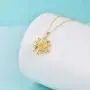 LUHE S925 Sterling Silver Sun Flower Ladybug Pendant Necklace Jewelry Gifts for Girlfriend Mom