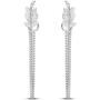 Highstreet .925 Sterling Silver dangling drop chain earrings for women | elegant design | hypoallergenic | light and easy on the ear for all day use