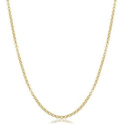 Kooljewelry 14k Yellow Gold 1.9 mm Rolo Chain Necklace (16, 18, 20, 22, 24 or 30 inch)