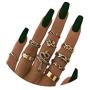 Snake Knuckle Stacking Ring Set Boho Vintage Gold Stackable Midi Finger Rings for Women Teen Girls