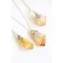 Genuine Sterling Silver Raw Amethyst Citrine Gemstone Necklace 18 inch Healing Crystals Chakra Stones Women Girls Birthday Mothers Gifts