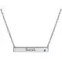 Personalized Customizable Initial Horizontal Sideway Flat Bar Name Plate Pendant Necklace For Teen Women Teens .925 Sterling Silver 12 Birthday Month Crystal Accent Colors Personalized Customizable Initial Horizontal Sideway Flat Bar Name Plate Pendant Necklace For Teen Women Teens .925 Sterling Silver 12 Birthday Month Crystal Accent Colors