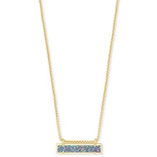 Kendra Scott Leanor Necklace Gold/Multi Drusy One Size Kendra Scott Leanor Necklace Gold/Multi Drusy One Size