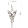 PPX Lord of The Ring Elven Leaf Aragorn Arwen Evenstar Pendant Chain Necklace Princess Chain and Earrings with Transparent Jewelry Box