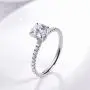 HAFEEZ CENTER 14K Solid Gold Demi Comfort Fit 1ct D-E Color Round Brilliant Cut Moissanite Engagement Ring