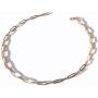 MooseMiroir Paperclip Chain Necklace for Women Girl 18k Real Gold Plated Stainless Steel Minimalistic Oval Link Choker y2k Jewelry y2k Necklace Preppy Jewelry chainsfor Women
