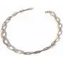 MooseMiroir Paperclip Chain Necklace for Women Girl 18k Real Gold Plated Stainless Steel Minimalistic Oval Link Choker y2k Jewelry y2k Necklace Preppy Jewelry chainsfor Women