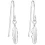 AUBE JEWELRY Hypoallergenic 925 Sterling Silver Dainty Feather Dangle Earrings for Women