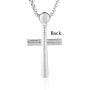 HZMAN Baseball Cross Sports Pendant Stainless Steel Baseball Bat Cross Necklace, Large and Small