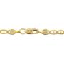 14K Yellow Gold Filled Solid Mariner Chain Necklace, 3.2mm Wide