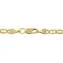 14K Yellow Gold Filled Solid Mariner Chain Necklace, 3.2mm Wide
