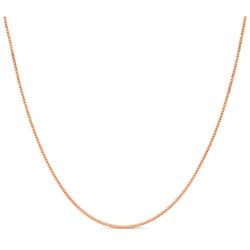Rose Gold Plated Sterling Silver 1mm Box Chain w/spring ring