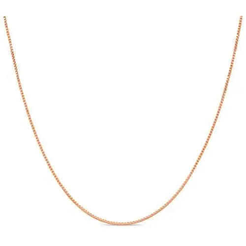 Rose Gold Plated Sterling Silver 1mm Box Chain w/spring ring Rose Gold Plated Sterling Silver 1mm Box Chain w/spring ring
