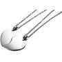 Mealguet Jewelry Personalized Custom Stainless Steel His and Hers A Set of 2 Matching Heart Puzzle Pendant Necklace