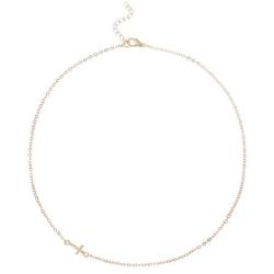 Yalice Minimalist Cross Choker Necklace Sideway Horizontal Necklace for Women and Girls