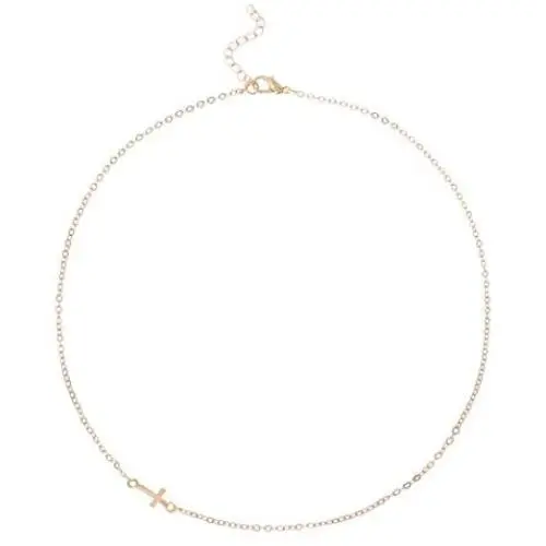 Yalice Minimalist Cross Choker Necklace Sideway Horizontal Necklace for Women and Girls Yalice Minimalist Cross Choker Necklace Sideway Horizontal Necklace for Women and Girls