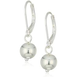 Chaps Womens Classic Ball Drop Leverback Drop Earrings, Silver