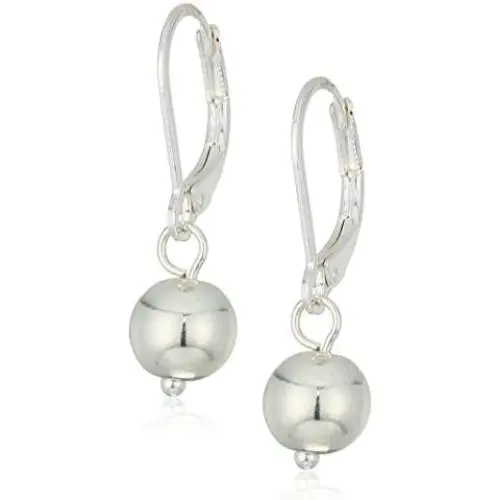 Chaps Womens Classic Ball Drop Leverback Drop Earrings, Silver Chaps Womens Classic Ball Drop Leverback Drop Earrings, Silver