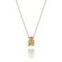 MaLove Sweet Teddy Bear Inspirational Pendant Necklace, Handmade Gold-Tone Plated Pendant Necklace Jewelry Gift for Women