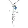 UCADRIT Faith Cross Pendant Necklaces Sterling Silver with Simulated Birthstone Cross Jewelry for Women UCADRIT Faith Cross Pendant Necklaces Sterling Silver with Simulated Birthstone Cross Jewelry for Women