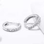 Bestwick 3 Pairs 925 Sterling Silver Hoop Earrings for Women Mens, Hypoallergenic Silver Small Unisex Cartilage Huggie Cubic Zirconia Hoop Earrings Piercing Jewellery for Sensitive Ears 8mm 10mm 12mm